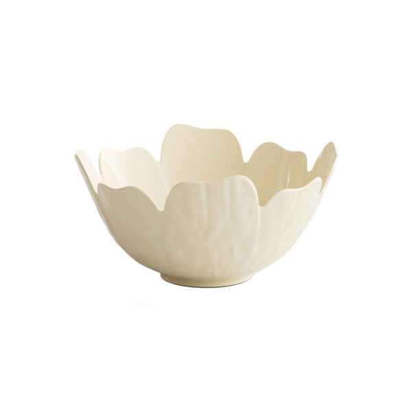 Fanno-Sunflower fruit tray small size 21.5cm white cream decorative kitchen