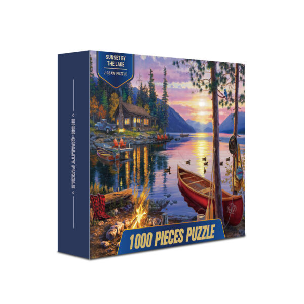 Fanno-SunsetPuzzleLakeSide3089ColorfulJigsaw70*50cmForKidsUnder14