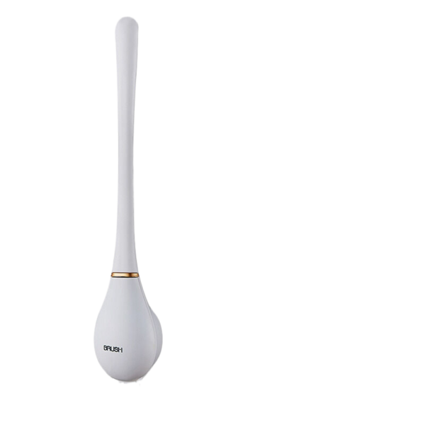 Fanno-toilet brush white baseball shape 42.5cm soft TPR PS 8cm cleaning