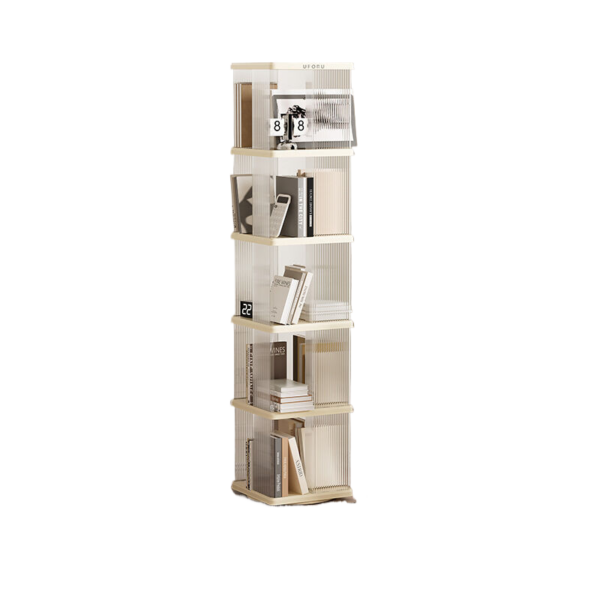 Fanno-Rotating bookshelf five layers storage square color size 36x36x168.5