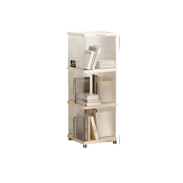 Fanno-three-layer bookshelf swivel wheels storage color size DPZ-V888-ELOSUNG