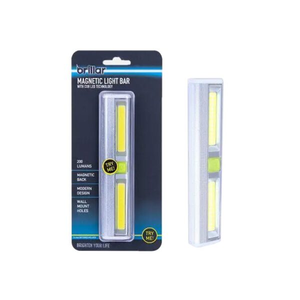 Fanno-Wireless Light Bar 200 Lumens LED Magnetic Stick-on Battery Operated 16cm White