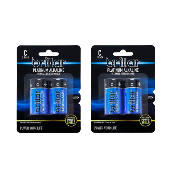 Fanno-C LR14 1.5V batteries leak-free long-lasting 2 pack aluminium jacket