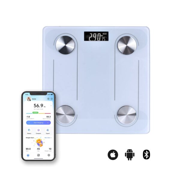 Fanno-digital scale smart bluetooth weight 180KG glass bathroom