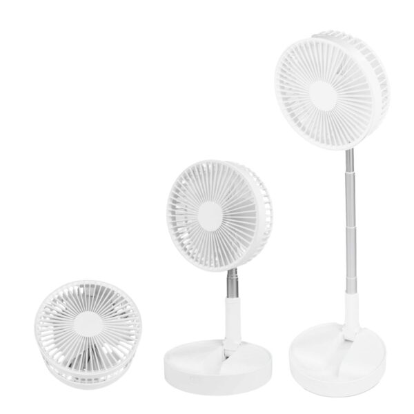 Fanno-Folding Telescopic 4.5W Portable Height/Tilt Adjustable Rechargeable Cordless Fan