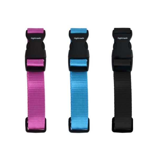 Fanno-Bag Stacker Strap 3PK Travel Luggage Carry Extra Bags 2.4x32cm Random Color