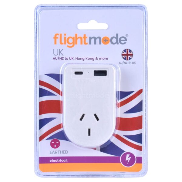 Fanno-Travel adaptor USB Type C lightweight 3 pin UK Hong Kong indoor use