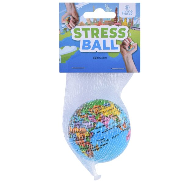 Fanno-Stress Ball Globe 6.3cm fun colorful therapy tool relieve tension