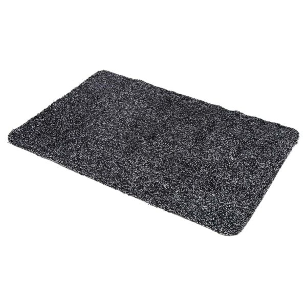 Fanno-Super Absorbent Doormat Black White 70x45 Heavy Duty Non Slip Rug