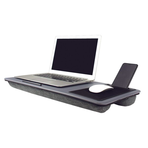 Fanno-Multipurpose Lap Desk  Lightweight  Comfortable  58x31x6cm  Black  Tray