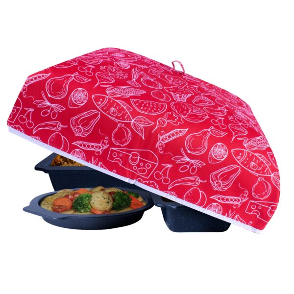 Fanno-Insulated Food Cover 50cm Warm Serving Space Saving Aluminium Red