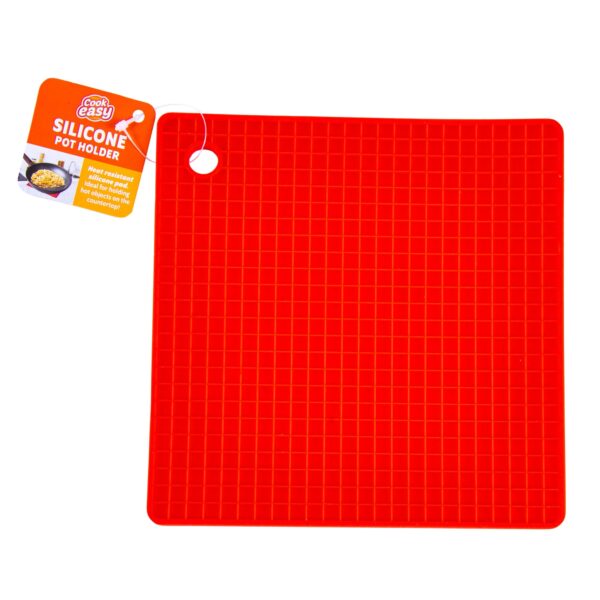 Fanno-Silicone Pot Holder heat resistant non-slip trivet 17x17cm kitchen red