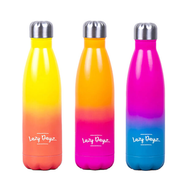 Fanno-Fluro Stainless Steel Bottle 500ml orange pink gradient drink bottle