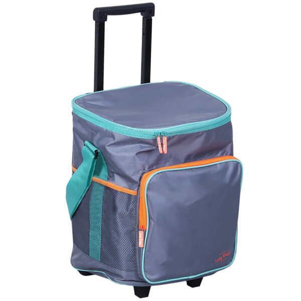 Fanno-Insulated Jumbo Trolley Cooler Bag 25L Portable Lightweight Ice Drinks Blue