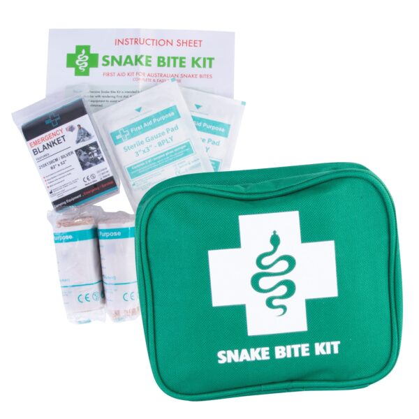 Fanno-Snake Bite First Aid Kit 9 Piece emergency treatment compact carry case red