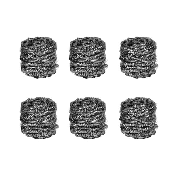 Fanno-stainless steel scourers 6 pack heavy duty cleaning tool size color