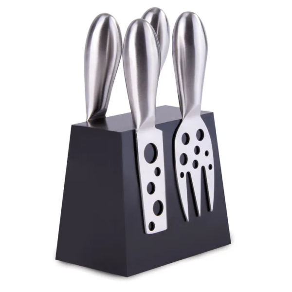 Fanno-cheese knife set stainless steel magnetic block 4 piece 14cm