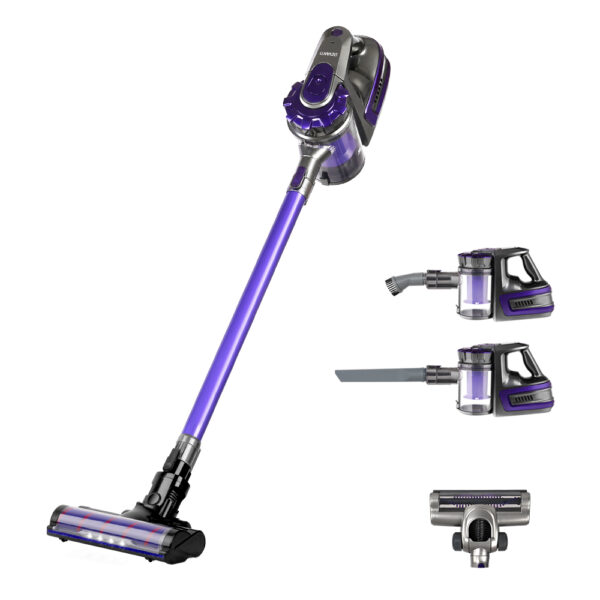 Fanno-Cordless Handstick Vacuum Cleaner 150W with HEPA Filter and Motorized Roller Head