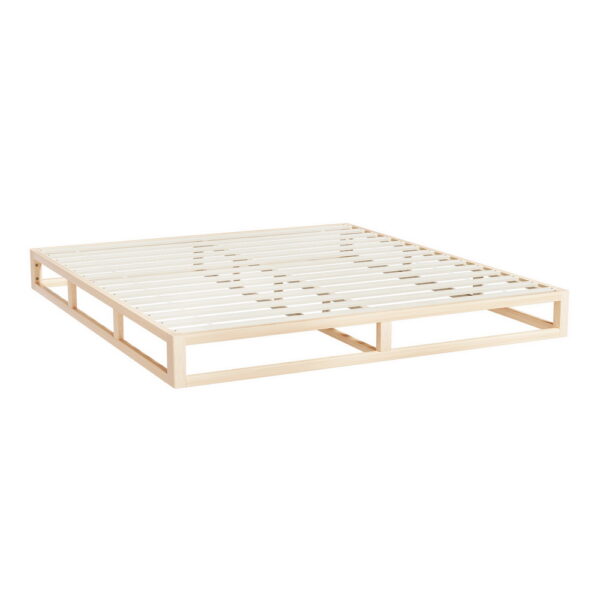 Fanno-Wooden Bed Frame King Size Pine with Under-Bed Storage and Easy Assembly