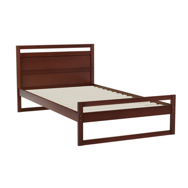 Fanno-Wooden Bed Frame King Single Size Pinewood Rustic Design Easy Assembly