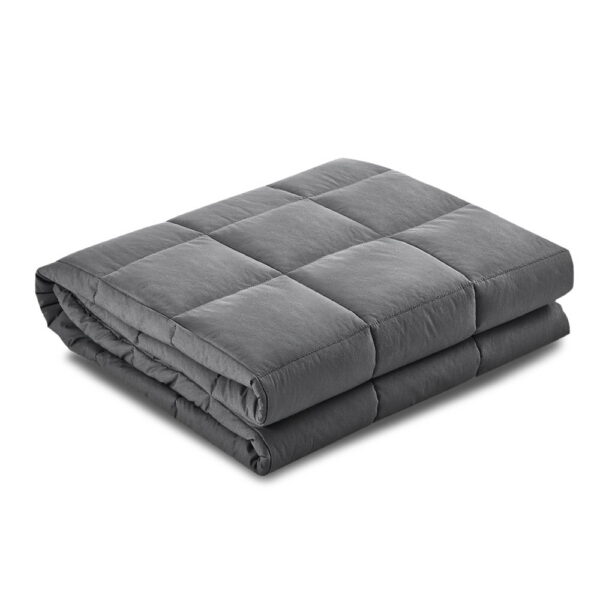 Fanno-Weighted Blanket for Better Sleep Deep Touch Pressure Therapy 2.3KG Dark Grey