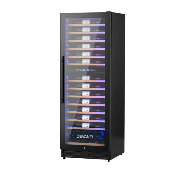 Fanno-Dual Zone Wine Cooler 128 Bottles Digital Control UV Glass Home Commercial Use