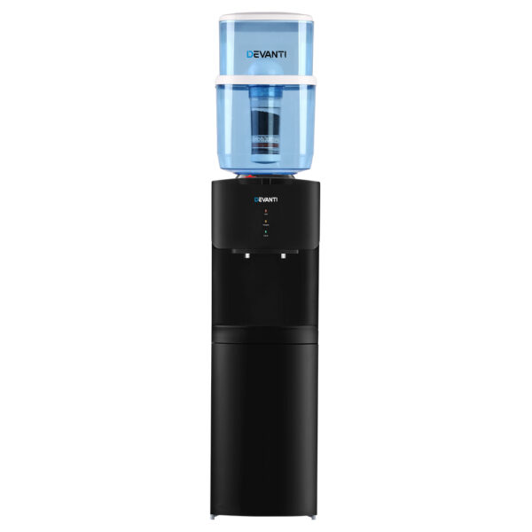 Fanno-Water Cooler Dispenser 22L Hot Cold Filtration System Adjustable Tray Black