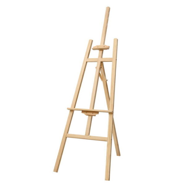 Fanno-Floor Easel Solid Pine Wood Adjustable Height Lightweight A-Frame for Canvas Display