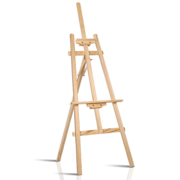 Fanno-Floor Easel Solid Pine Wood Adjustable Height Lightweight A-Frame for Canvas Display