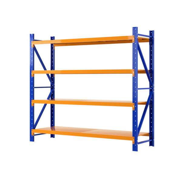 Fanno-Storage Shelf Rack 200kg Capacity Adjustable Steel 4 Tiers Easy Assembly Garage Use