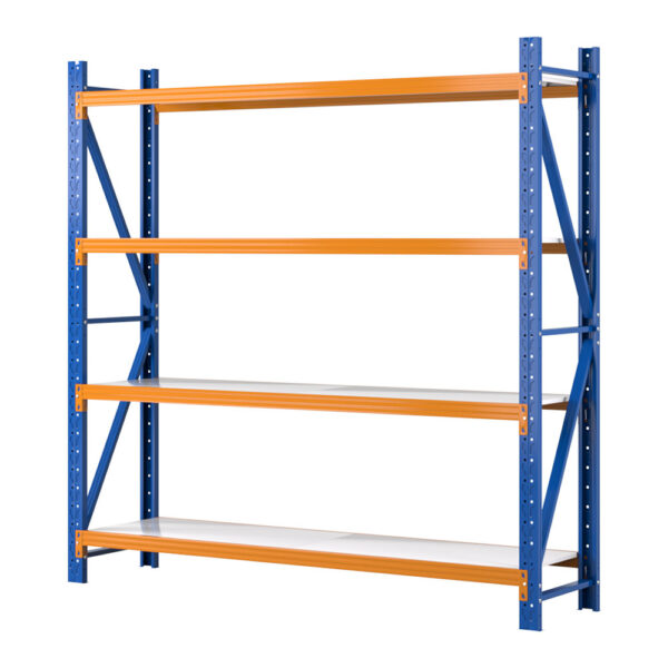 Fanno-Heavy Duty Shelving Unit 200kg Capacity Adjustable Steel Storage Rack 4 Tiers