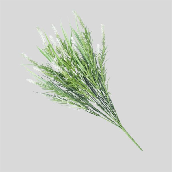 Fanno-Artificial Long Stem White Lavender Plant 50cm Realistic Home Decor Floral Arrangement