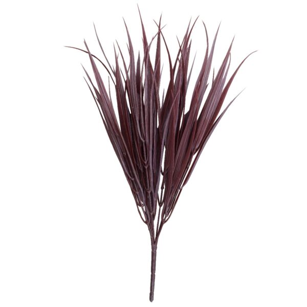 Fanno-Dark Red Artificial Grass Stem 35cm Long Realistic Faux Plant for Home Decor