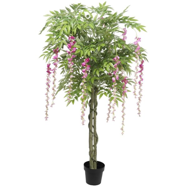 Fanno-Artificial Pink Wisteria Tree 180cm Indoor Decorative Plant No Maintenance