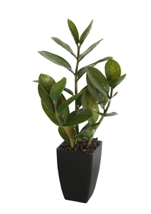 Fanno-Artificial Potted Zanzibar Plant 46cm Realistic Green Foliage Indoor Decor