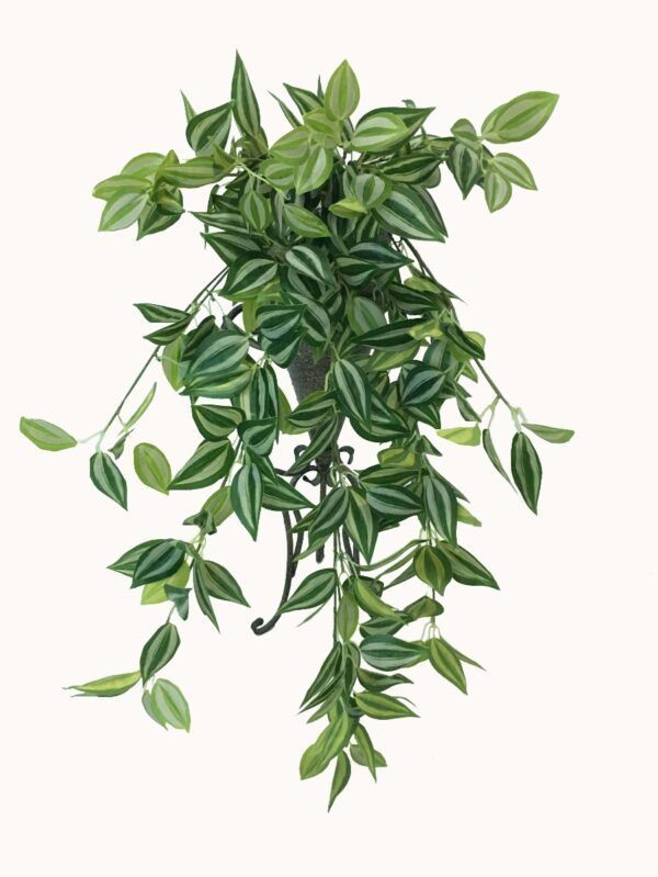 Fanno-Mixed White and Green Hanging Philodendron Bush 80cm Realistic Artificial Plant Decor