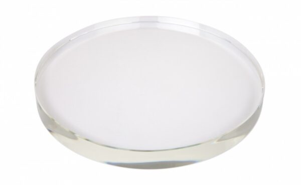 Fanno-Clear Crystal Round Plate 20cm Medium Cafe Lighting Shadow Plate for Home Decor